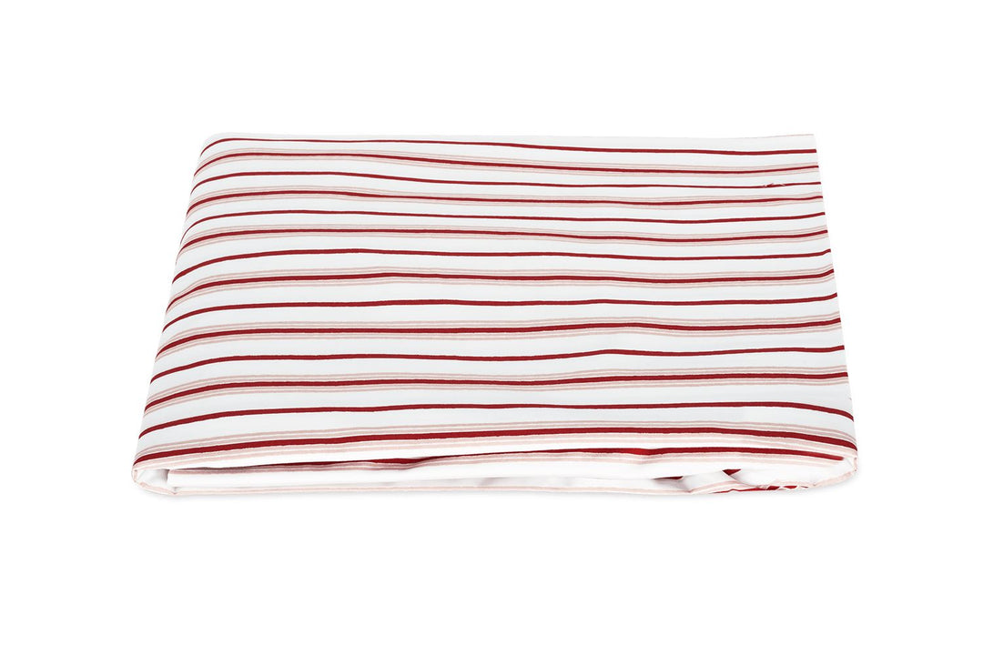 Calypso Fitted Sheet 17" Bedding Matouk Redberry Queen 