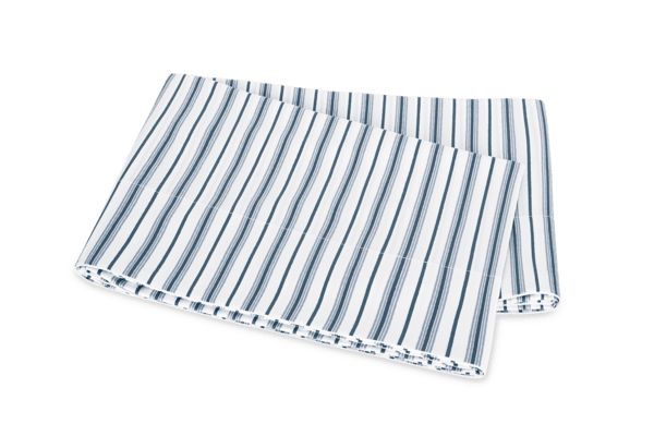 Calypso Flat Sheet Bedding Matouk Prussian Blue Queen 