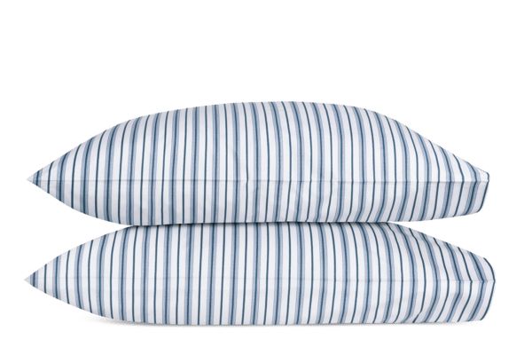 Calypso Pillowcase Pair Bedding Matouk Prussian Blue Standard 