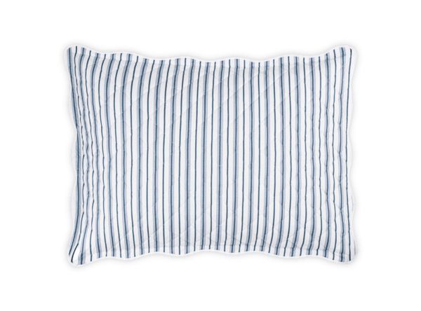 Calypso Quilted Sham Bedding Matouk Prussian Blue Boudoir 