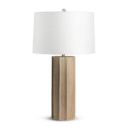 Capri Table Lamp Off White Cotton Shade Lighting Flow Decor 