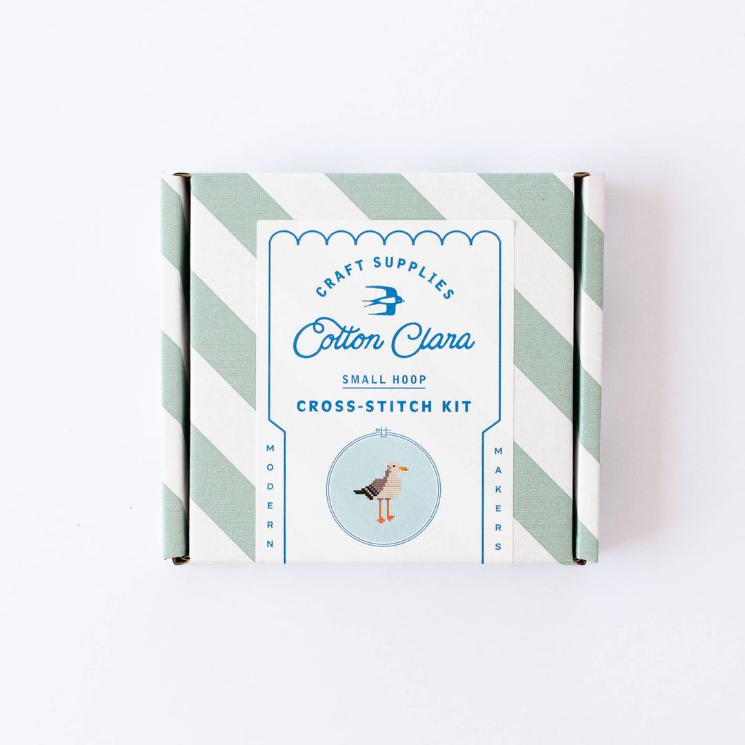 Cardinal Cross Stitch Kit for Beginners Cotton Clara Craft Kits & Supplies 