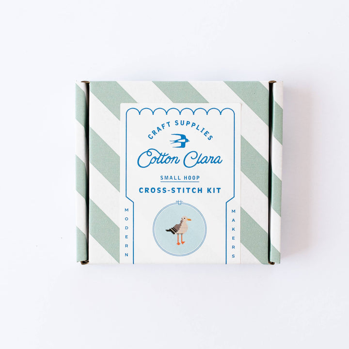 Cardinal Cross Stitch Kit for Beginners Cotton Clara Craft Kits & Supplies 