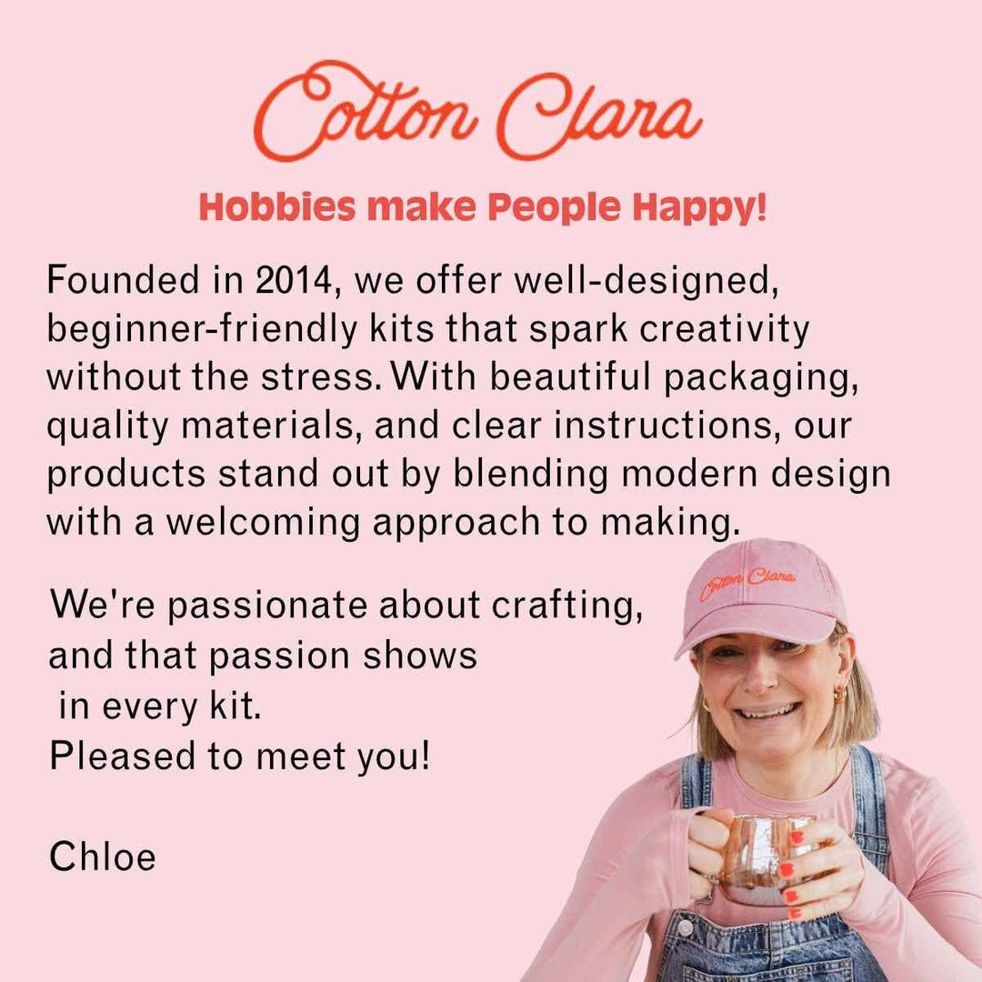 Cardinal Cross Stitch Kit for Beginners Cotton Clara Craft Kits & Supplies 