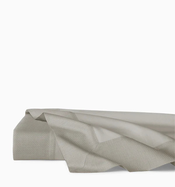 Carlotta Full/Queen Flat Sheet Bedding Sferra Gray 