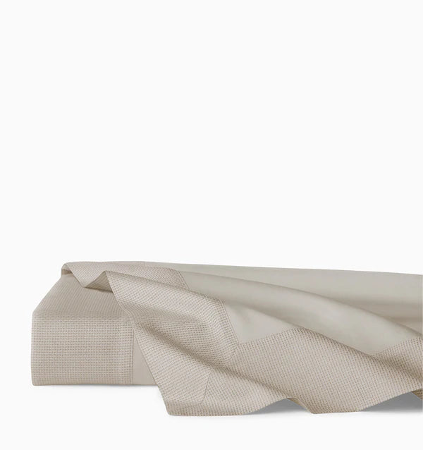 Carlotta Full/Queen Flat Sheet Bedding Sferra Taupe 