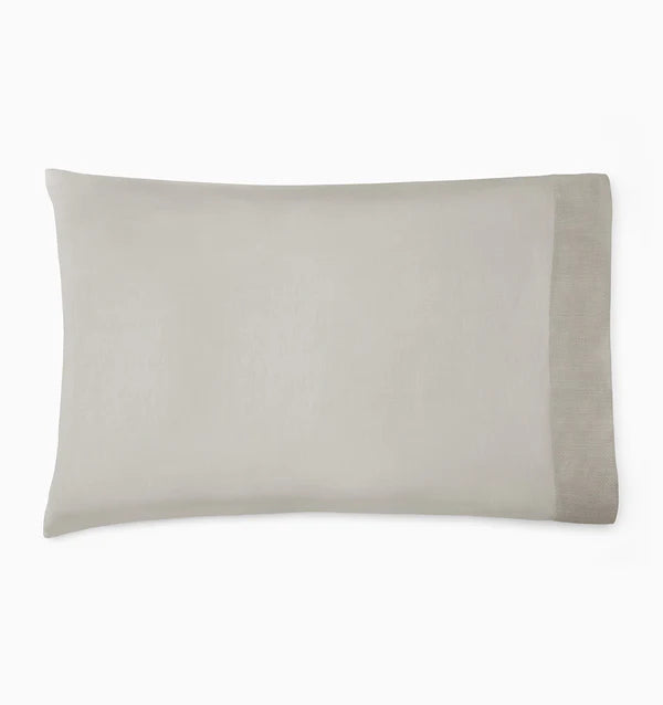 Carlotta King Pillowcase- Pair Bedding Sferra Gray 