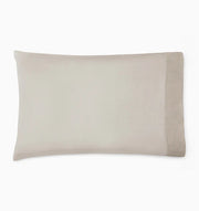 Carlotta King Pillowcase- Pair Bedding Sferra Taupe 