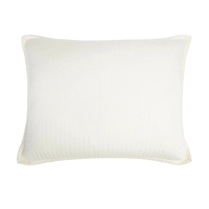 Carlyle Sham Bedding Style Pom Pom at Home Ivory Standard 