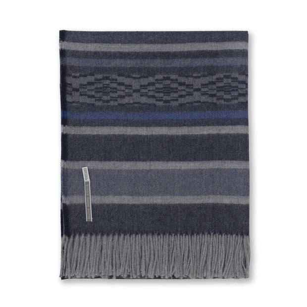 Casablanca Alpaca Throw Throw Alicia Adams Navy / Admirals Blue 