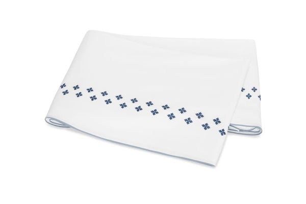 Casablanca Flat Sheet Bedding Style Matouk Indigo Full/Queen 