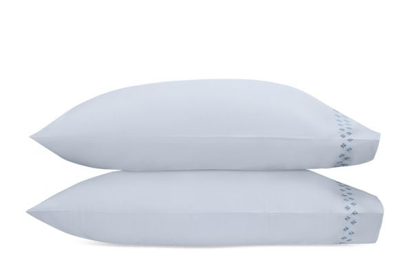 Casablanca Pillowcase- Pair Bedding Style Matouk Sky/Blue Standard 