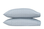 Catarina King Pillowcases- Pair Bedding Style matouk Hazy Blue 
