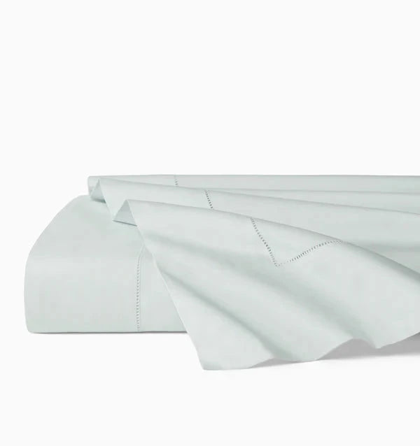 Celeste Percale Flat Sheet Bedding Style Sferra Aquamarine Twin 