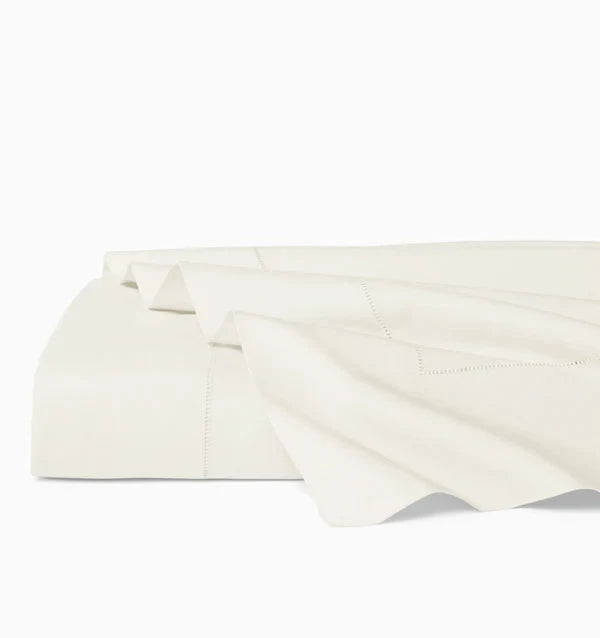 Celeste Percale Flat Sheet Bedding Style Sferra Ivory Twin 