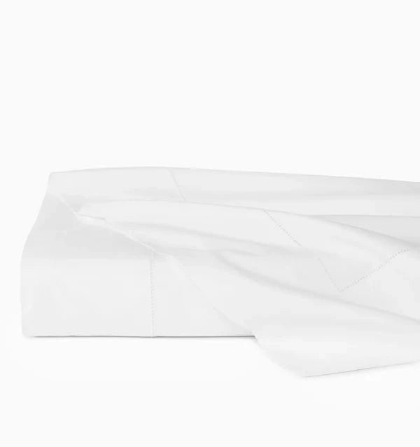 Celeste Percale Flat Sheet Bedding Style Sferra White Twin 
