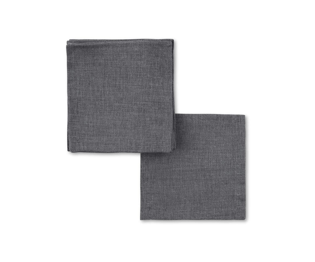 Chamant 6x6 Cocktail Napkins- set of 12 Table Linens Matouk Charcoal 