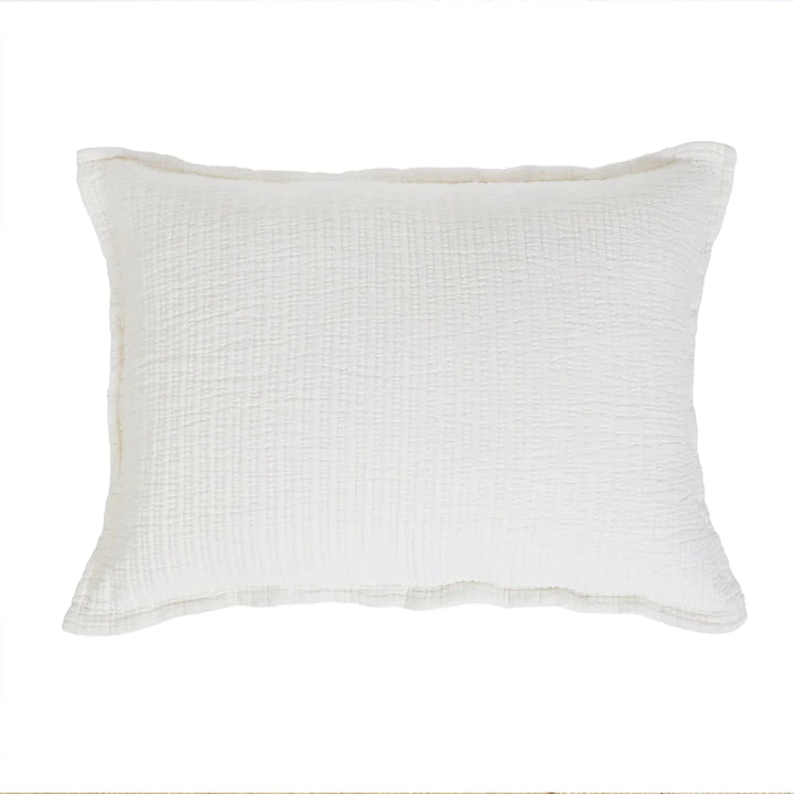 Chatham Standard Sham Bedding Style Pom Pom at Home Cream 