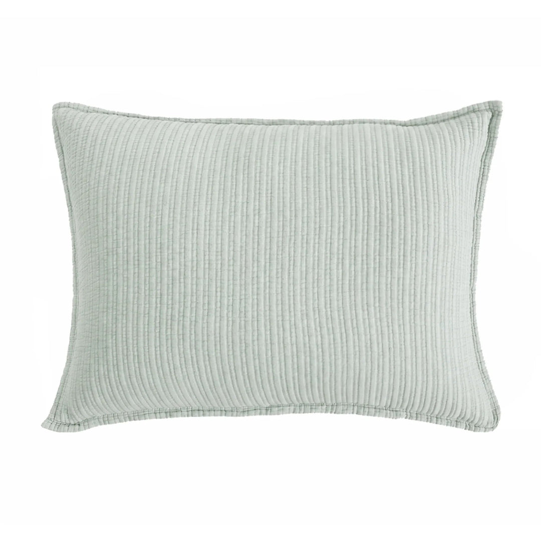 Chatham Standard Sham Bedding Style Pom Pom at Home Sea Glass 