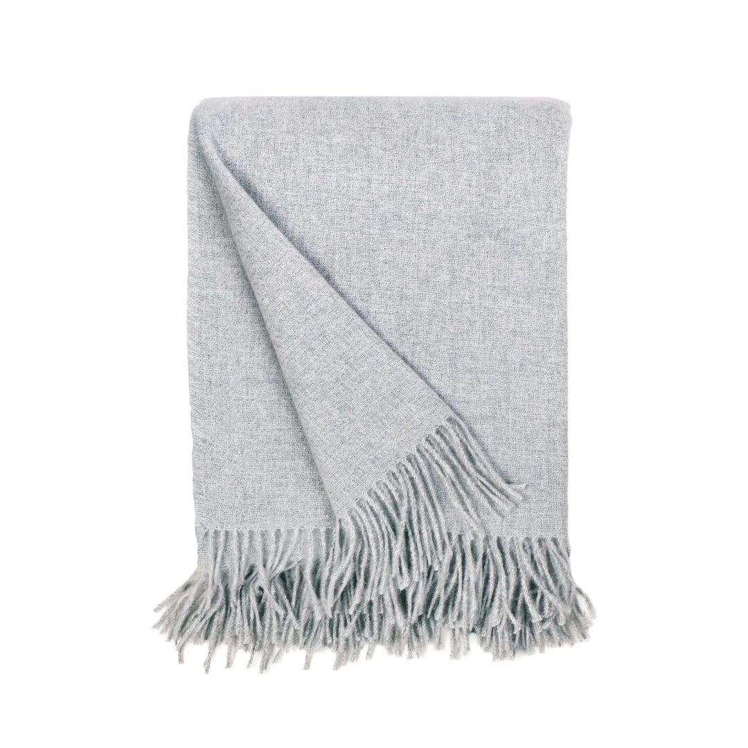 Chelsea Oversized Throw Bedding Style Pom Pom at Home Light Blue 