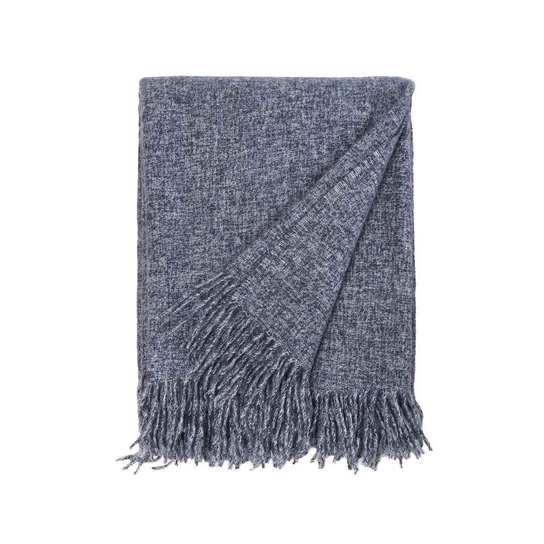 Chelsea Oversized Throw Bedding Style Pom Pom at Home Navy 