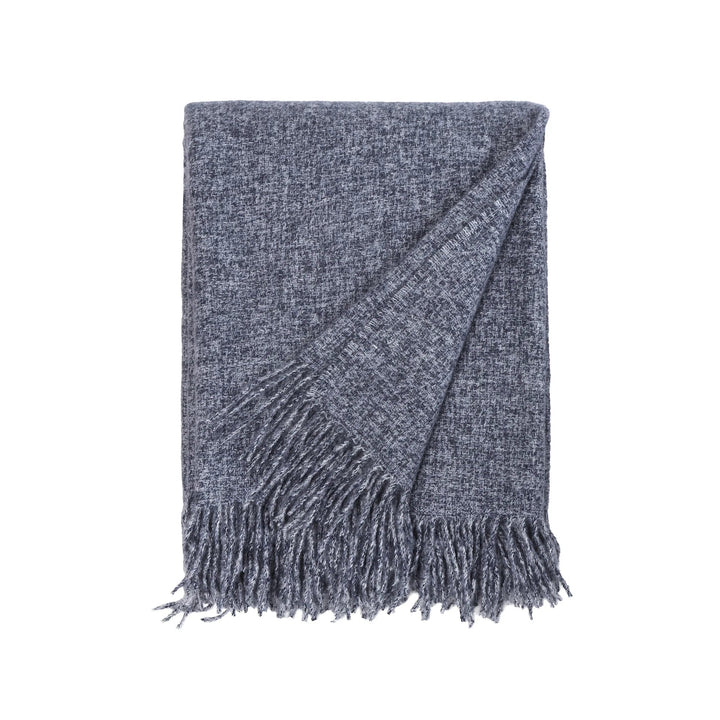 Chelsea Oversized Throw Bedding Style Pom Pom at Home Navy 