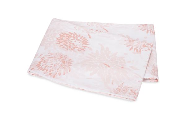 Chrysanthemum Flat Sheet Bedding Matouk Blush Twin 
