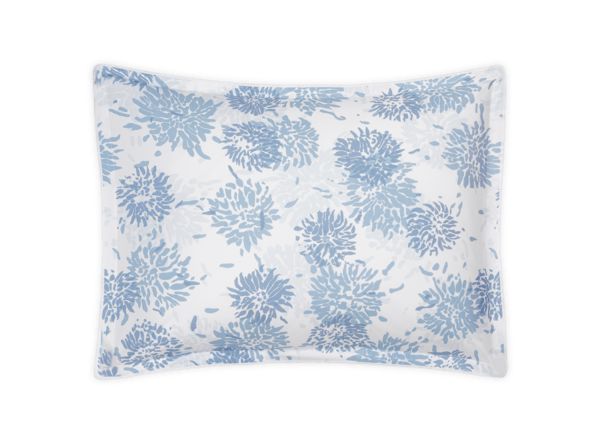 Chrysanthemum Sham Bedding Matouk Blue Boudoir 