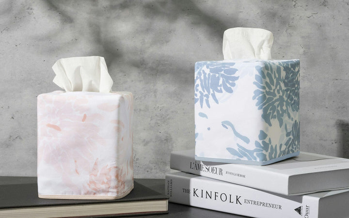 Chrysanthemum Tissue Box Cover Bath Accessories Matouk 