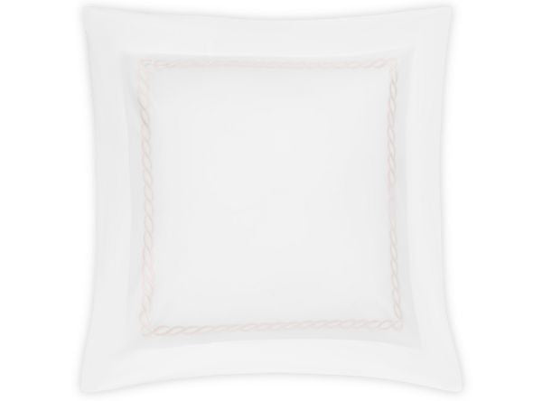 Classic Chain Euro Sham Bedding Style Matouk Blush 