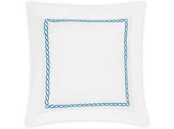 Classic Chain Euro Sham Bedding Style Matouk Cobalt 