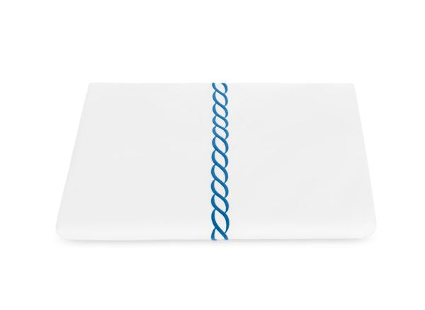 Classic Chain Full/Queen Duvet Cover Bedding Style Matouk Cobalt 