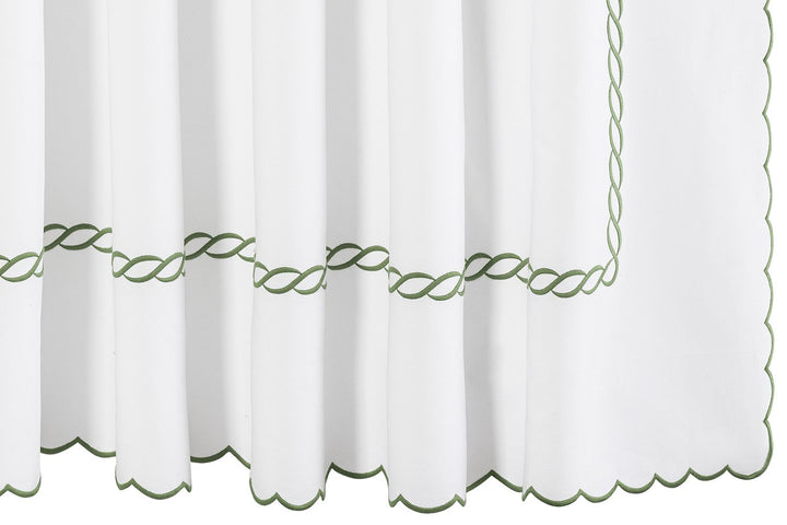 Classic Chain Scallop Shower Curtain Shower Curtains Matouk Clover 