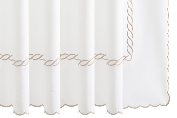 Classic Chain Scallop Shower Curtain Shower Curtains Matouk Dune 