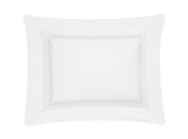 Classic Chain Standard Sham Bedding Style Matouk Blush 