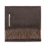 Classic Herringbone Alpaca Throw Throw Alicia Adams Fudge 