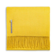 Classic Herringbone Alpaca Throw Throw Alicia Adams Lemon 