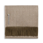 Classic Herringbone Alpaca Throw Throw Alicia Adams Olive 