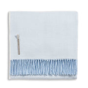 Classic Herringbone King Bed Scarf Blanket Alicia Adams Ice Blue 