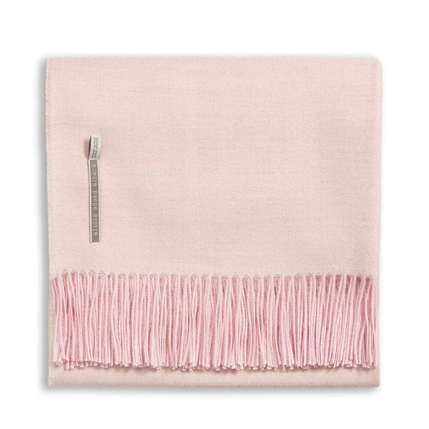 Classic Herringbone King Bed Scarf Blanket Alicia Adams Light Pink 