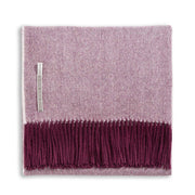 Classic Herringbone King Bed Scarf Blanket Alicia Adams Plum Wine 