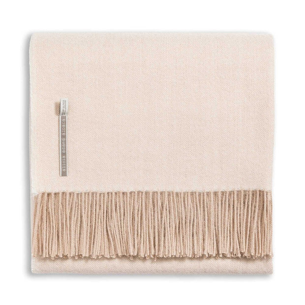 Classic Herringbone King Blanket Blanket Alicia Adams Oatmeal 