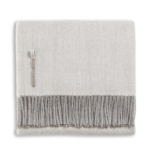 Classic Herringbone King Blanket Blanket Alicia Adams Pearl Grey 