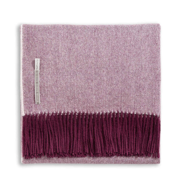 Classic Herringbone King Blanket Blanket Alicia Adams Plum Wine 