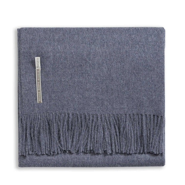 Classic King Bed Scarf Blanket Alicia Adams Denim Blue 