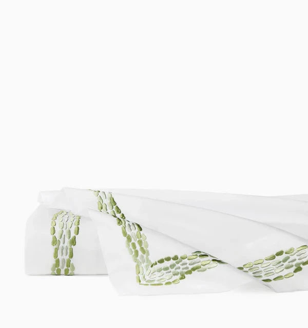 Cobblestones Embroidered Twin Flat Sheet Bedding Style Sferra 