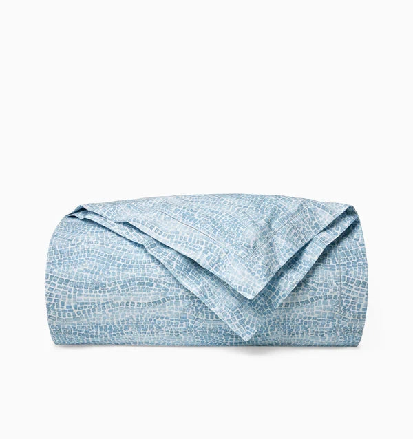 Cobblestones Printed Duvet Cover Bedding Style Sferra Sea Full/Queen 