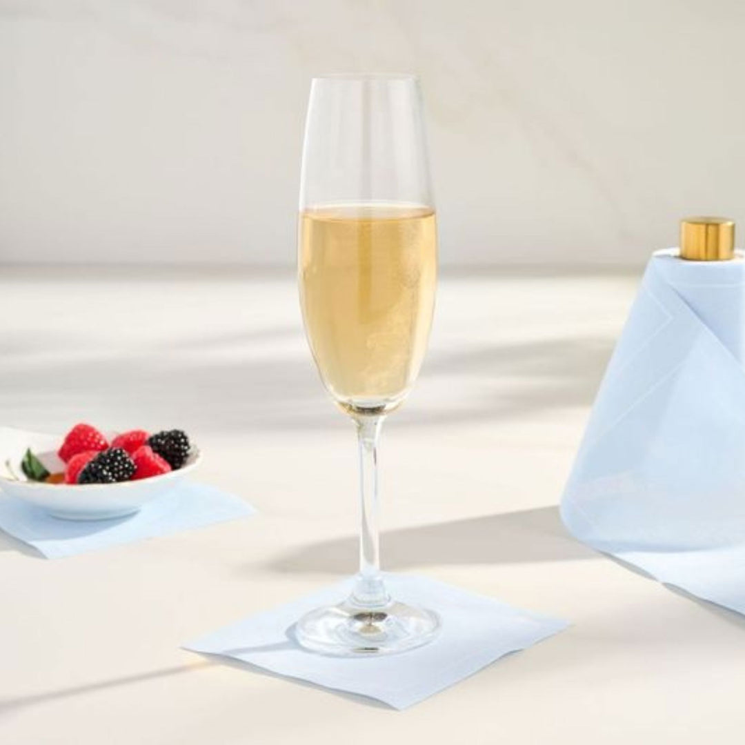 Cotton Cocktail Napkin Roll: Glass Slipper (Light Blue) Table Theory (Formerly Toasting with Tara) 