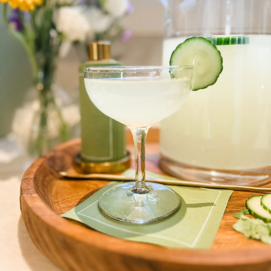 Cotton Cocktail Napkin Roll: Olive (Warm Green) Table Theory (Formerly Toasting with Tara) 