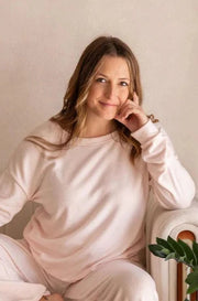 Cozy Long Sleeve Top Sleepwear & Loungewear Aspen Dreams Rosewater XSmall 